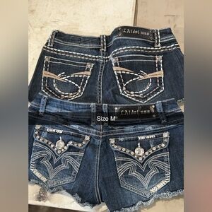 2 pairs Jean shorts LA Idol size M